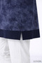 Navy Blue Silk Cupra Slit Mercerized Women's Knitwear Tunic - 3