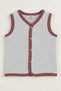 100% Cotton Quilted Snap Fastener Baby Boy Vest - Soft Textured 4-Season Vest - 5