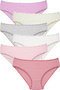 6-Pack Cotton Combed Cotton Girls' Bikini Panties