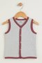 100% Cotton Quilted Snap Fastener Baby Boy Vest - Soft Textured 4-Season Vest - 6