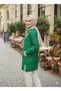 Women's Ribbed Raglan Sleeve Hijab Knitwear Tunic Sweater - 4