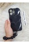 iPhone 13 Pro Compatible Love Heart Shiny Case with Bead Bracelet