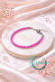 Handmade Natural Pink Stone Women's Bracelet with Stainless Steel Extension Chain, Adjustable - 4