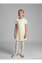 Yellow Crew Neck Girls' T-Shirt and Skirt