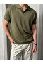 Short-Sleeved Polo Collar Sweater - 2