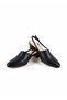 Closed Front Open Heel Low Heel Black Women's Shoes - 3