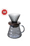 طقم تقطير v60 الة قهوة مكونة من قمع وسيرفر زجاجي