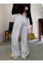 Unisex Missing You Love Printed Baggy Cut Wide Leg Sweatpants - 2