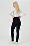 Maternity Adjustable Waist High Waist Skinny Jersey Pants Dark Blue - 7