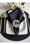6 Pieces of Ramadan Special Silver Crescent and Oil Lamp Themed Plexiglass Napkin Ring Napkin Ring - 7