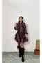 Neck Tie Detail, Layered Skirt, Padded Skirt Hem, Lace Detail, Elasticated Sleeve Cuffs, Chiffon Dress - 6