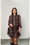 Neck Tie Detail, Layered Skirt, Padded Skirt Hem, Lace Detail, Elasticated Sleeve Cuffs, Chiffon Dress - 2
