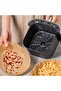 BUFFER® 50 Pieces 20 cm Air Fryer Baking Paper Disposable Oil-Proof Round Plate Model PVC - 3