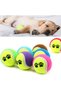 Set of 3 Colorful Patterned Tennis Balls Cat Dog Toy 7 cm Bite Resistant Educational Ball Set - 4