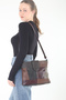 Genuine Leather Multi-Compartment Cross Strap Multi-Colored Women's Shoulder Bag - 2