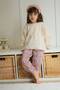 Girl's Muslin Scallop Embroidered Blouse & Pants 2-Piece Set