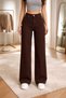 Nova Lycra Loose Women's Dark Brown Super High Waist Loose Leg Denim Jeans