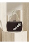 Brown Z.A.R.A. Satin Crystal Stone Embroidered Chain Women's Evening Dress Bag - 3