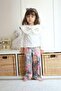 Girl's Embroidered Baby Collar Blouse Floral Patterned Trousers Set-J3028-J059