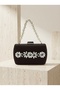 Brown Z.A.R.A. Satin Crystal Stone Embroidered Chain Women's Evening Dress Bag Wedding Engagement Graduation - 3