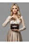 Brown Z.A.R.A. Satin Crystal Stone Embroidered Chain Women's Evening Dress Bag Wedding Engagement Graduation