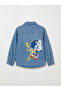 Sonic Embroidered Boy's Jean Shirt - 3
