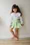 Girl's Baby Collared Blouse Floral Patterned Pleated Skirt Set-J3017-Jlb-060 - 2