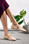 Women's Hard-Soled Z Satin Patterned Orthopedic Ballerinas {41/42/43 Special Large Size Included/Imported Material} - 2