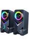 L2 2Pcs / Speaker USB RGB Colorful Light HiFi Audio Subwoofer