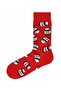 Unisex Red Nutella Patterned Cotton Colorful Socks - Special Design Gift