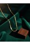 Italian Flat Crushed Chain Steel Necklace - 2