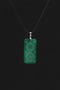 Handmade Green Agate Stone Necklace with Prayer - 5