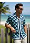 Hawaiian Relaxed Fit Casa Patterned Short Sleeve Apaş Collar Summer Shirt - 2