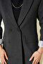 Striped Lined Buttoned Blazer Jacket - 4