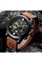 Stylish Leather Strap Calendar Function 3 Atm Water Resistant Luxury Sport Men's Wrist Watch - 3