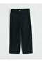 Black Straight Fit Girls' Stoned Jean Pants