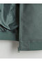 Green Standard Fit College Collar Men's Coat - 7