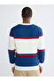 Ecru polo neck embroidered men's knit sweater from gülis store - 4
