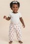 100% Cotton Elastic Cuffed Patterned Baby Girl Sweatpants - Comfortable Fit Seasonal Trousers