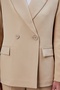 Stone Palazzo Trousers Blazer Jacket Suit - 6