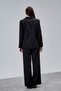 Black Palazzo Pants Blazer Jacket Suit - 5