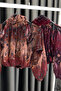 Ethnic Pattern Halter Neck Blouse-Brown Brown - 7