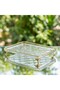 Footed Glass Presentation Tray with Gilt Details, Coffee Presentation & Turkish Delight Holder, Chocolate Holder & Decorative Serving - 2