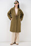 Women's Double-Breasted Collar Trench Coat 5987 - Khaki - 2
