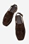 Clifton Women's Genuine Leather Sandals Brown Suede - 4