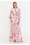 Vefastyle-Downline, rochie alba lunga satin marime S