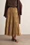 Ruth Layered Voile Long Skirt Olive - 2