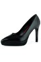 Scarlett Classic Black Patent Leather Pointed Toe Thin Platform Heeled Shoes - 4