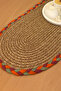 Sera American Service Handmade Cotton Natural Jute Braided Detailed Straw Runner 30X80 - 3