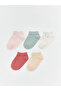 Alita city patterned baby girl booties socks 5-pack with a difference - 2